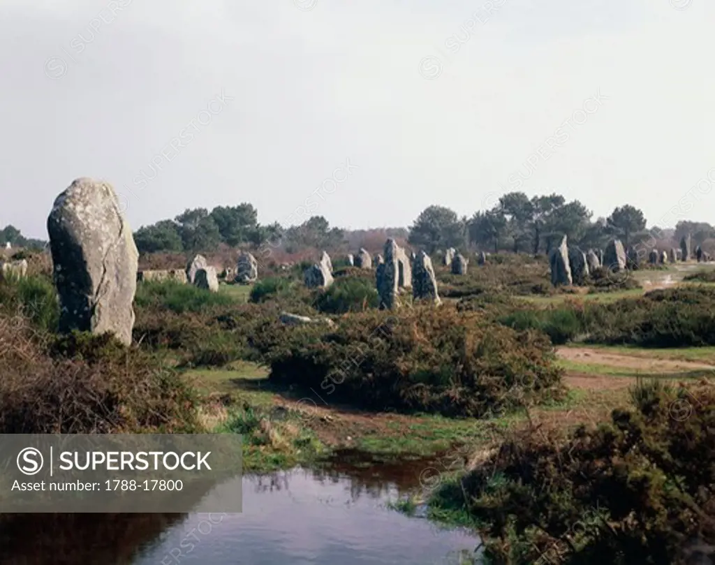 Prehistoric megalithic stone alignments