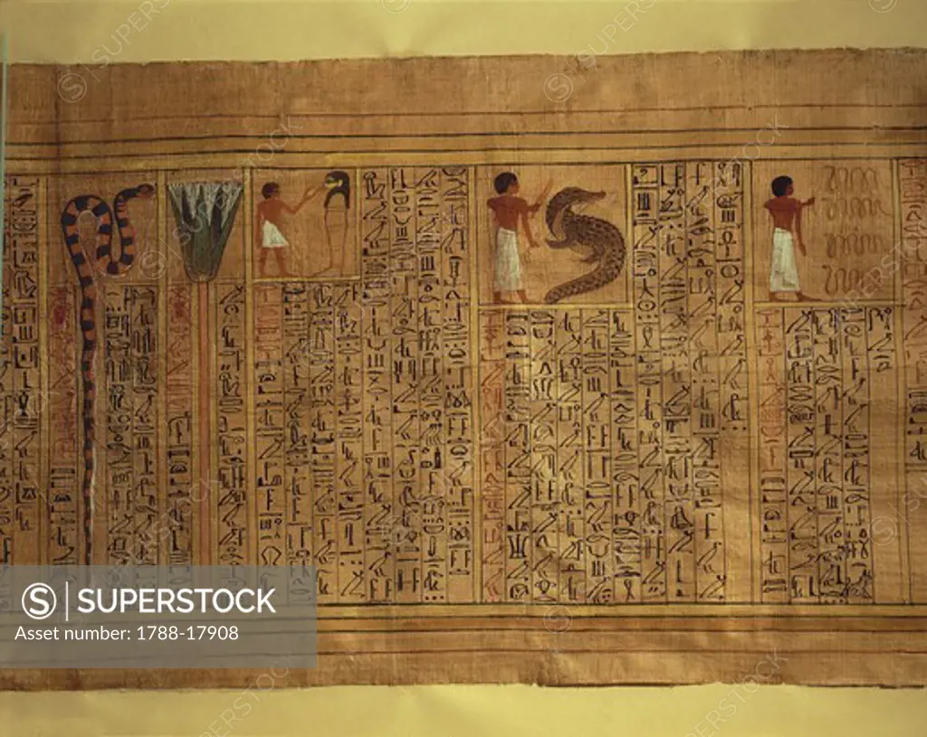 Book of the Dead of architect Kha, Papyrus from Deir-el-Medina, Tomb of Kha e Merit