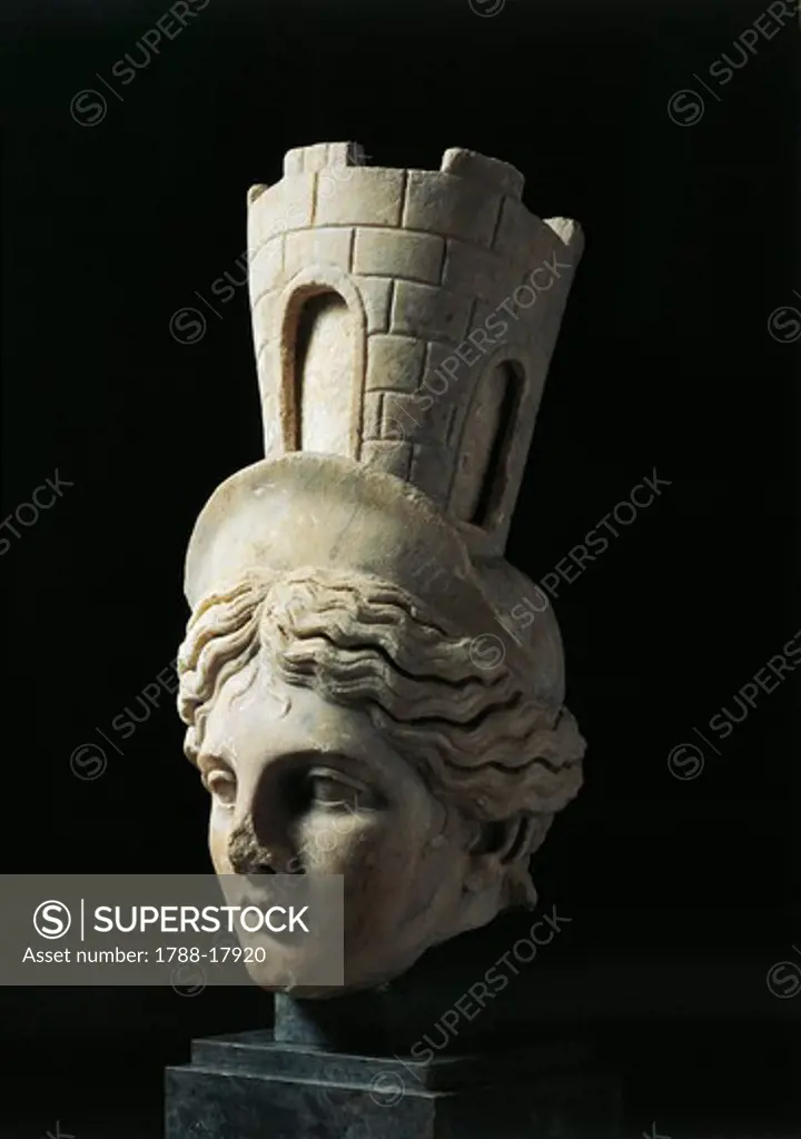 Head of Cybele, from Italica, Spain