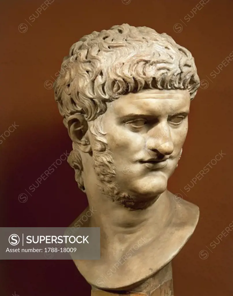Head of Nero Claudius Caesar Augustus Germanicus (10 B.C.-54 A.D.), Roman emperor