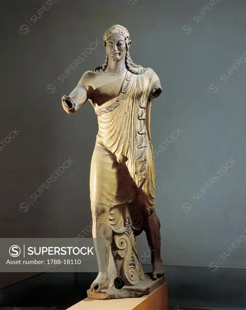 Terracotta statue of Apollo, from the Temple of Portonaccio at Veio, Italy