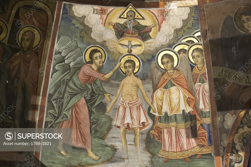 Bulgaria - Veliko Tarnovo -  Preobrazenski Monastery (Transfiguration Monastery). Church fresco