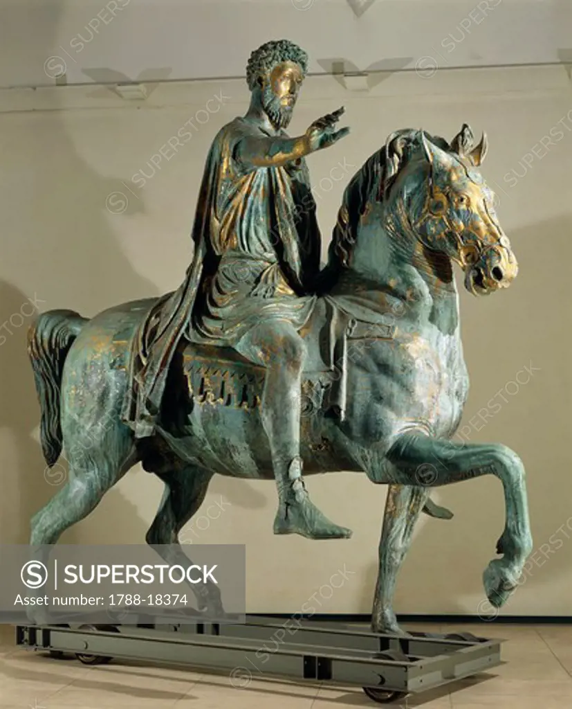 Bronze equestrian statue of Marcus Aurelius