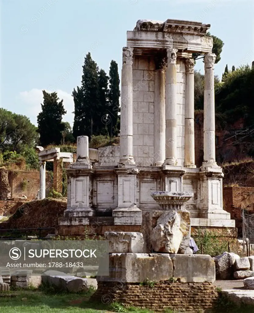 Italy, Latium region, Rome, Imperial Fora, Temple of Vesta