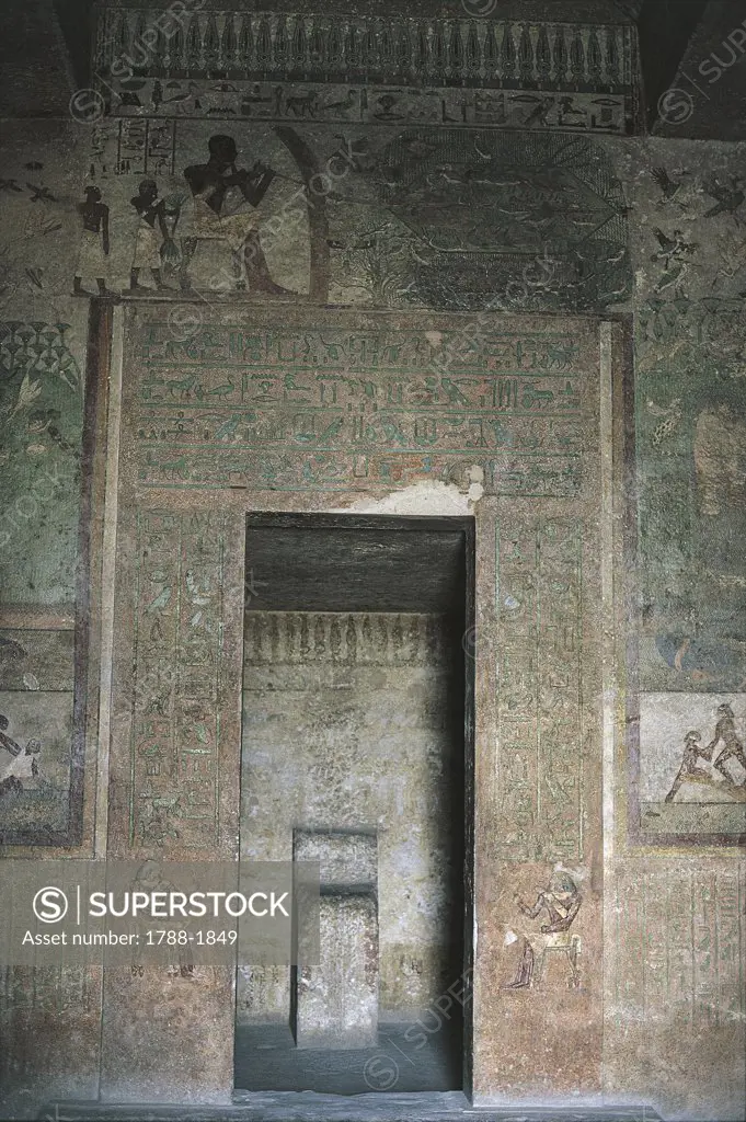 Egypt - Beni Hasan. Necropolis. Tomb of Khnemhotep II. Interior