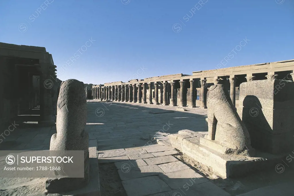 Egypt - Nubian monuments at Philae (UNESCO World Heritage List, 1979). Augustan portico