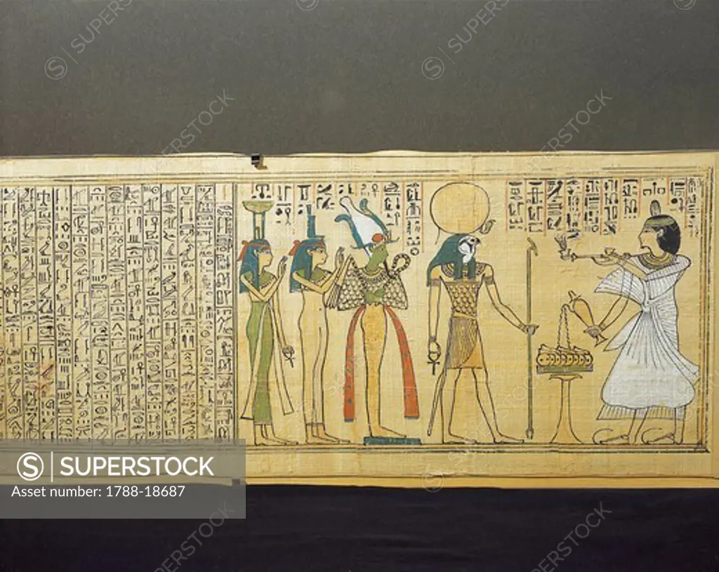 Egypt, Beginning of the Book of the Dead, Papyrus by Khonsumes