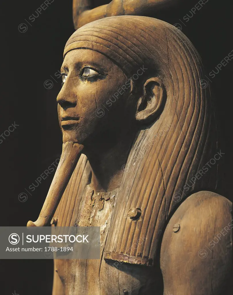 Egyptian civilisation. Wooden naos of Hor, 13th Dynasty, 2nd millennium BC, from Dahshur.
