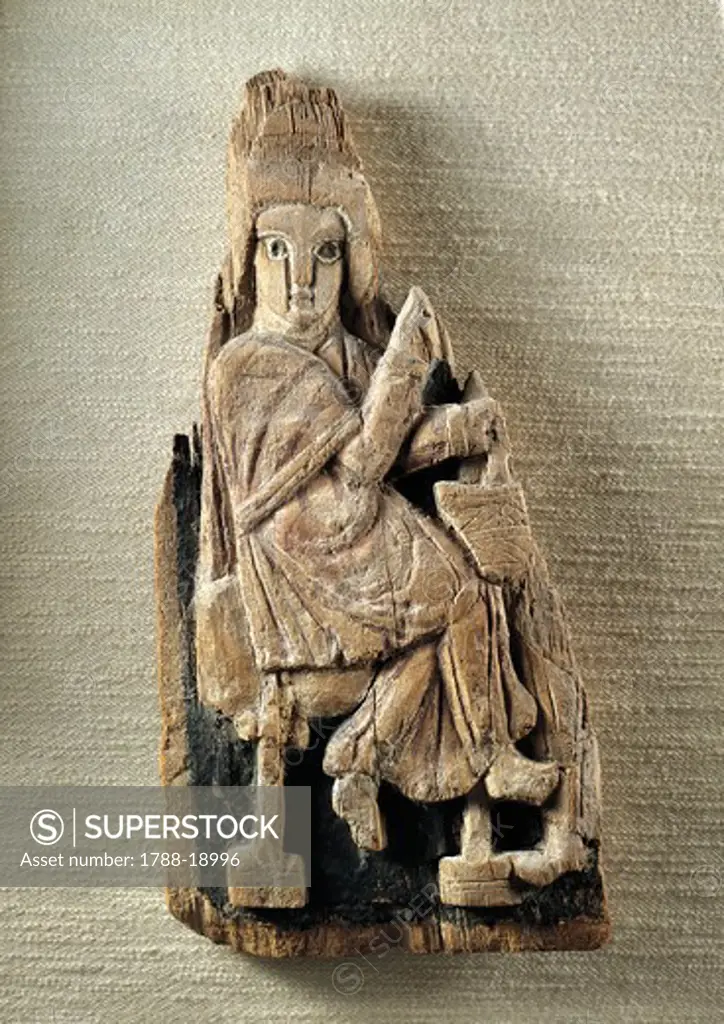 Fig-wood sculpture of Virgin of the Annunciation