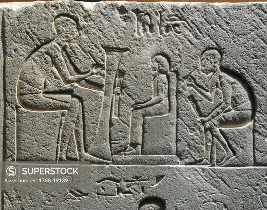 Relief on arts and crafts: sculptor and decorator, from Saqqara