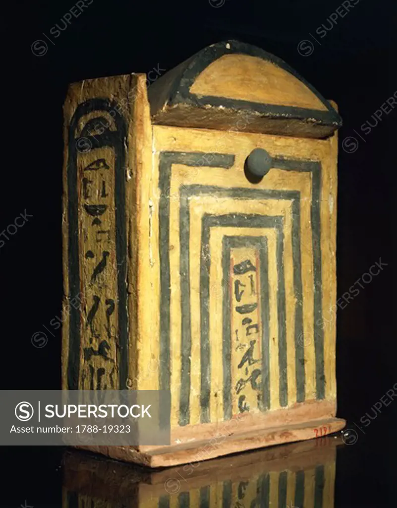 Painted wooden model of temple of goddess Neith at Sais