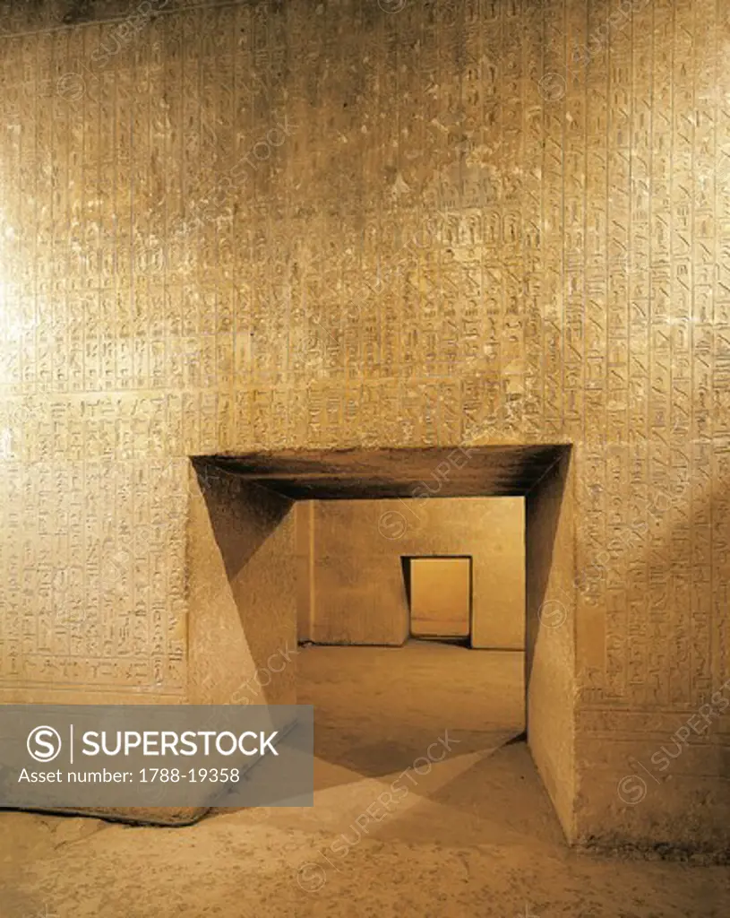 Egypt, Saqqara, The pyramid of Teti, Burial chamber
