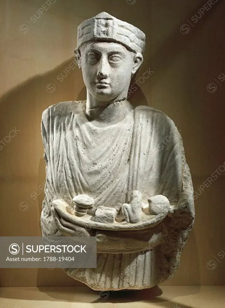 Funerary bust of priest, from Oxyrhynchos