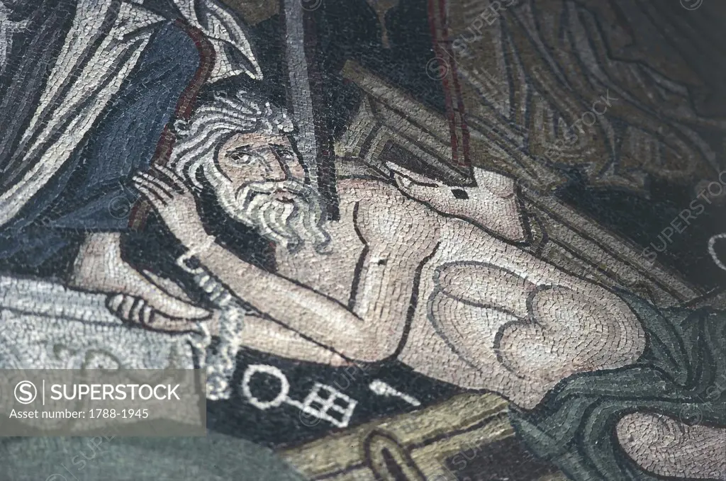 Greece - Monastery of Daphni(UNESCO World Heritage List, 1990). Mosaic depicting St. Peter