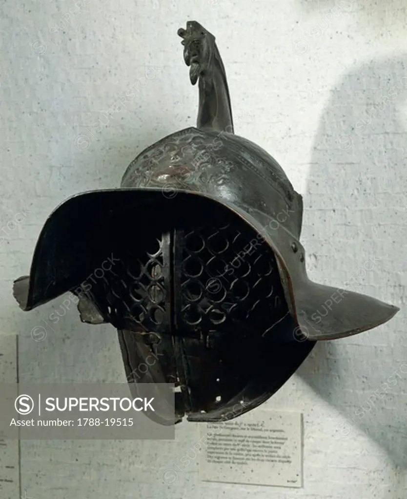 Bronze gladiator's helmet