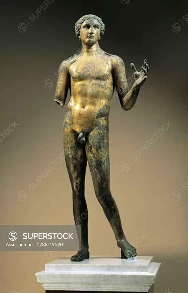 Gilt bronze statuette of Apollo, from Lillebonne