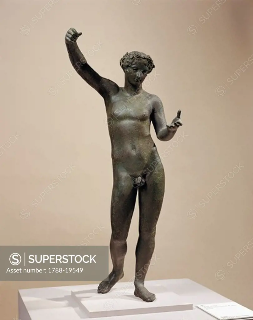 Bronze statue of Ephebe pouring drink, from Volubilis (Morocco)