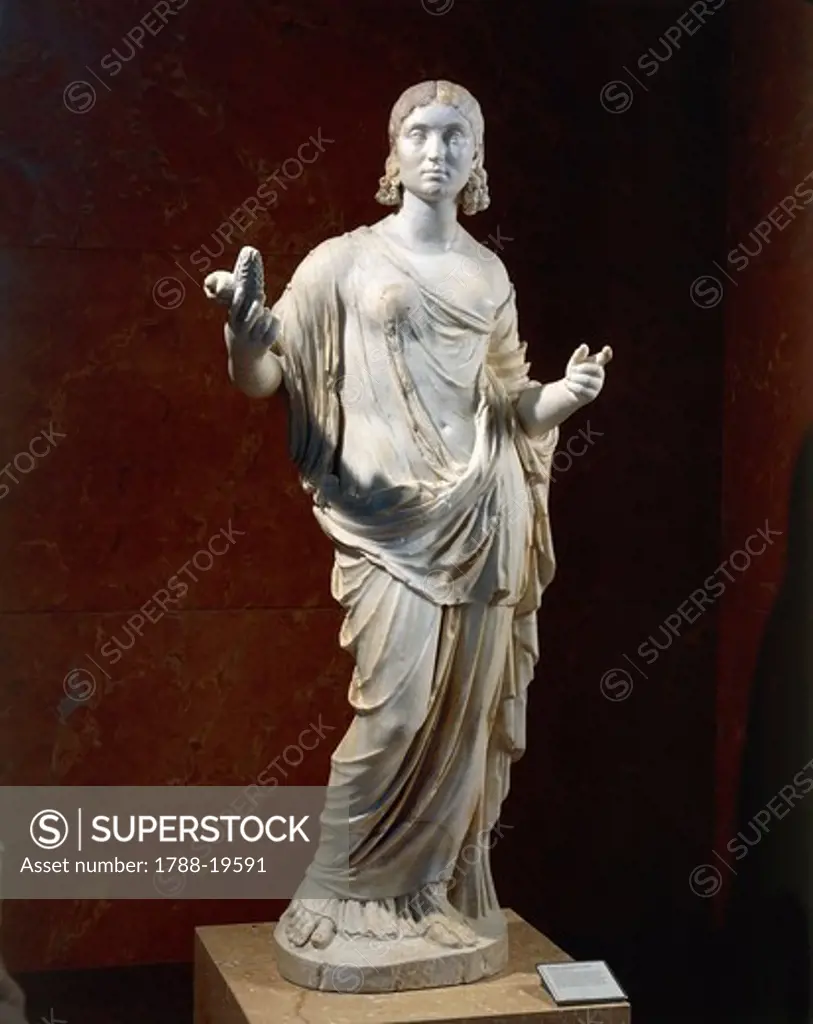 Statue of female figure portrayed as Ceres