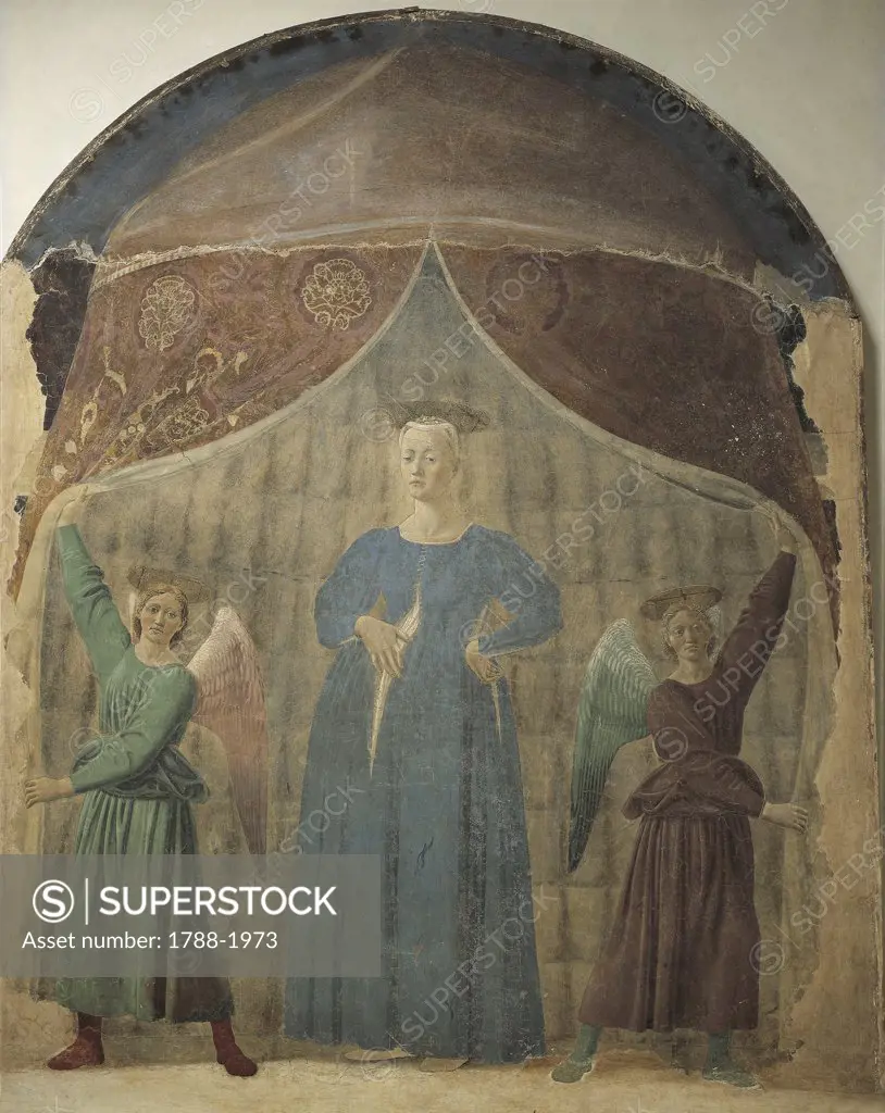Italy - Tuscany Region - Monterchi - Cemetry chapel - Our lady of Childbirth by Piero della Francesca
