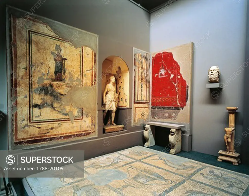 Reconstruction of Socrates Room in Terrace House at Ephesus, Turkey