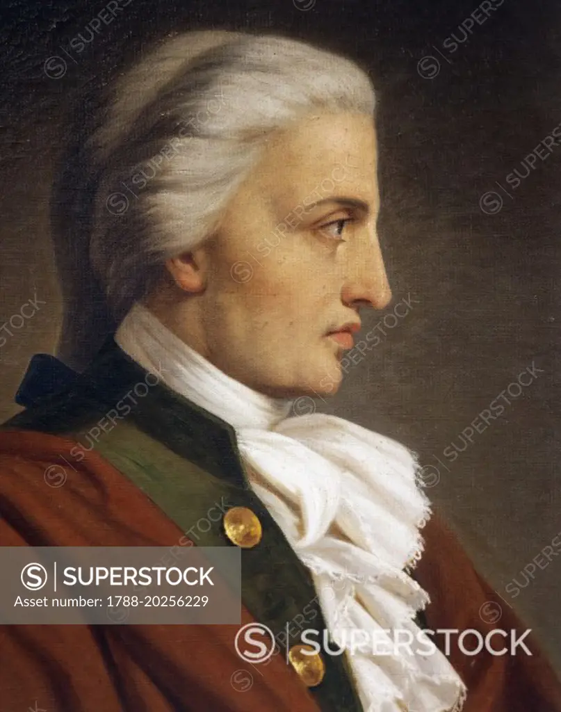 Portrait of Egidio Romualdo Duni (Matera, 1709 - Paris, 1775), Italian composer. In a painting by Domenico Caldara (1814-1897).