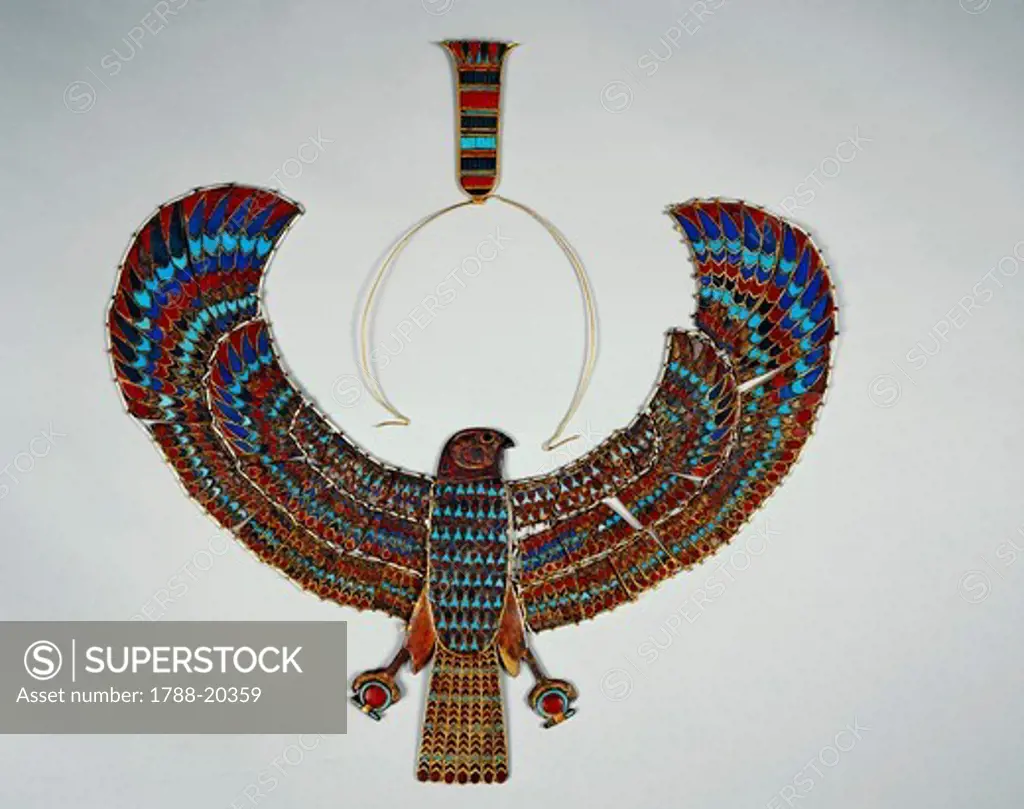 Treasure of Tutankhamen, falcon god Horus collar