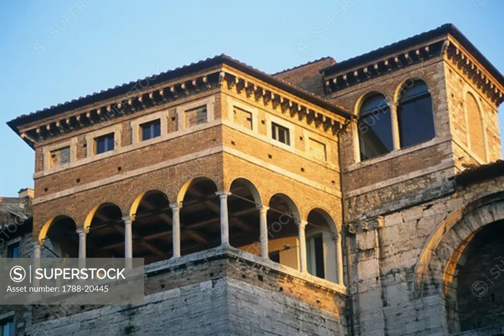 Italy, Umbria, Perugia, part of Etruscan arch