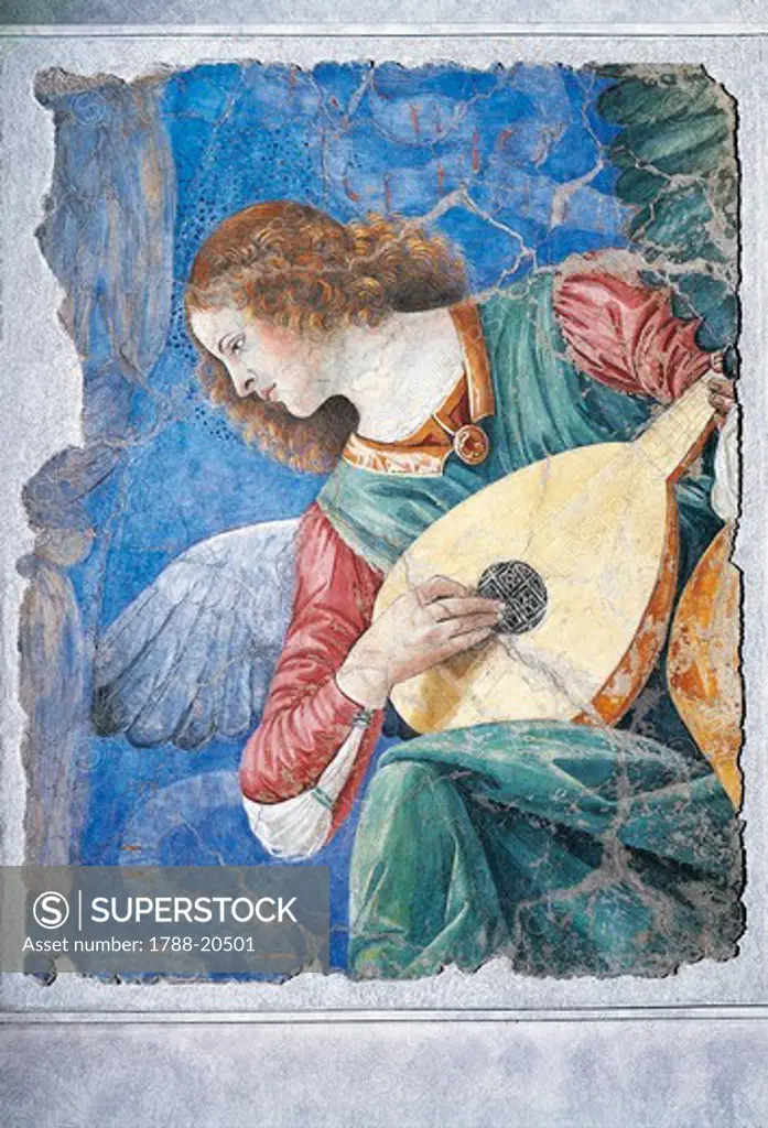 Italy, Rome, Painting of Angel