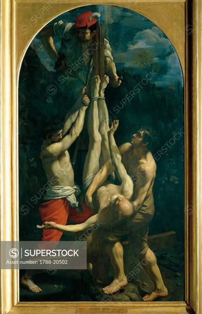Italy, Rome, Crucifixion of st Peter the Apostle