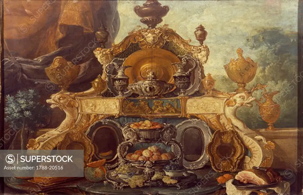 France, Sevres, Buffet with Goldsmithery and Vases