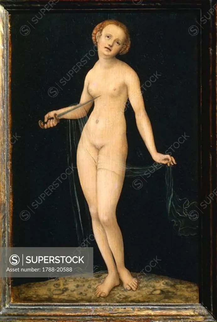 Austria, Vienna, Painted image of Lucretia