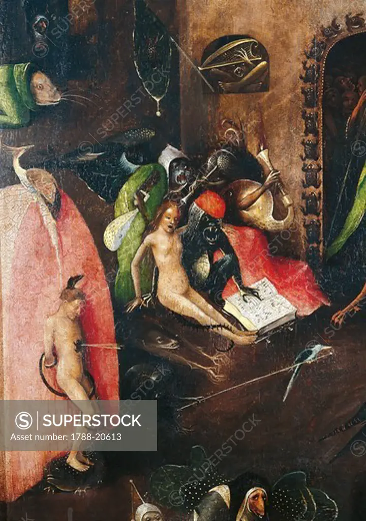 Austria, Vienna, The Last Judgment triptych, detail, oil on panel