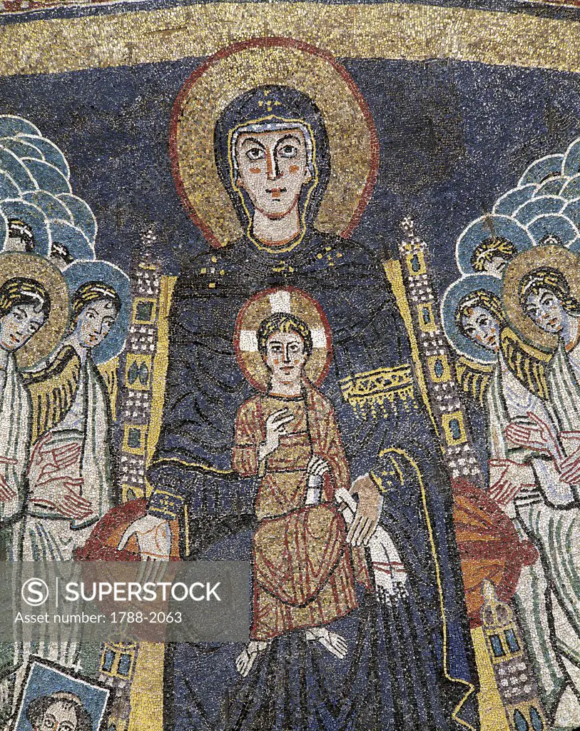 Italy - Lazio Region - Rome - Church of St. Mary in Domnica - Mosaic of the apse (9th century)