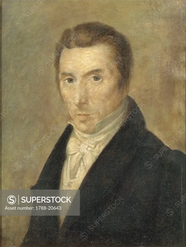 Poland, Zelazowa Wola, Portrait of father of Frederic Francois Chopin, Nikolaj Chopin (1771 - 1844)
