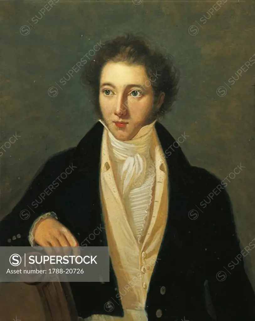 Italy, Milan, Portrait of Vincenzo Bellini (1801 - 1835), Italian opera composer