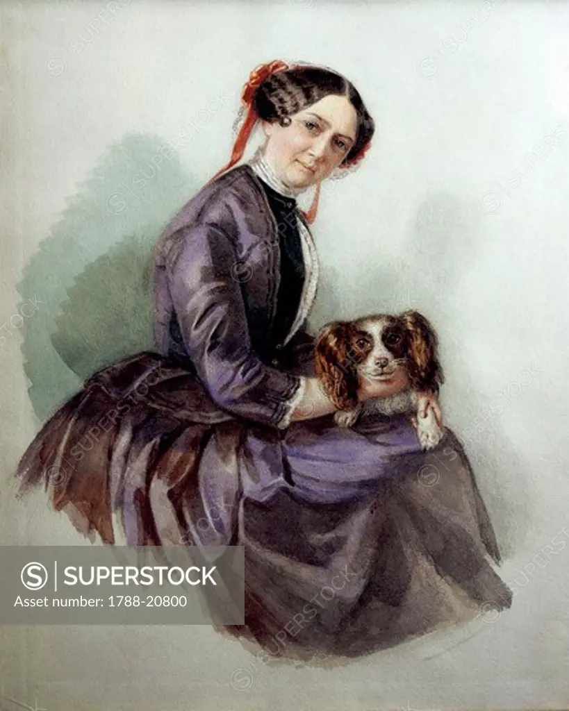 Germany, Portrait of Christine Wilhelmine ""Minna"" Planer (1809 - 1866), first wife of Richard Wagner