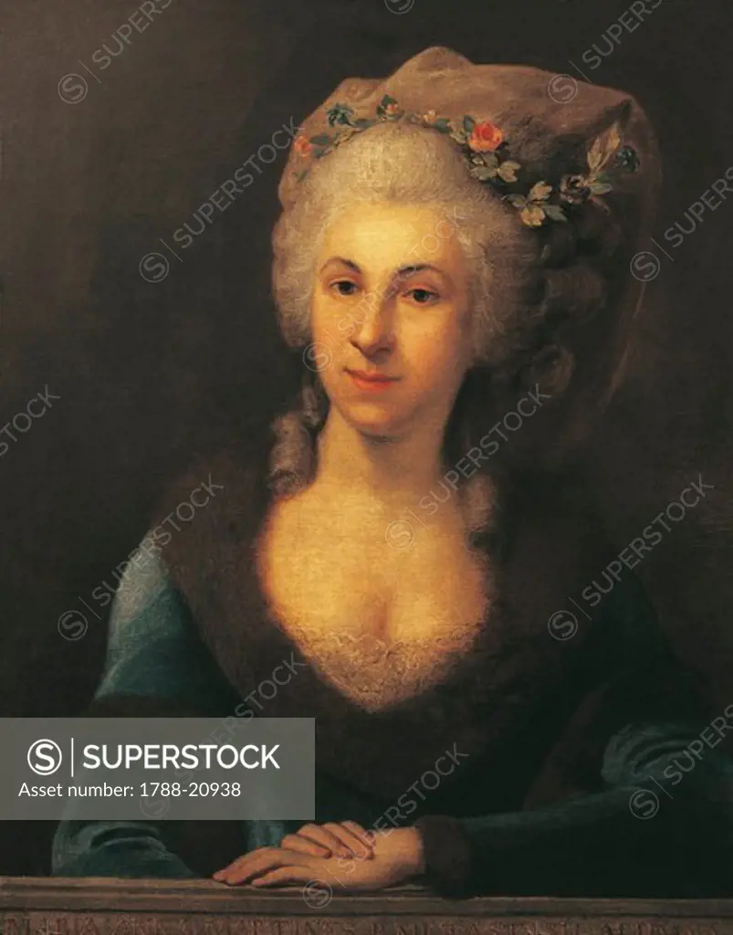 Austria, Vienna, Portrait of Marianne von Martines singer and composer, Student of Franz Joseph Haydn