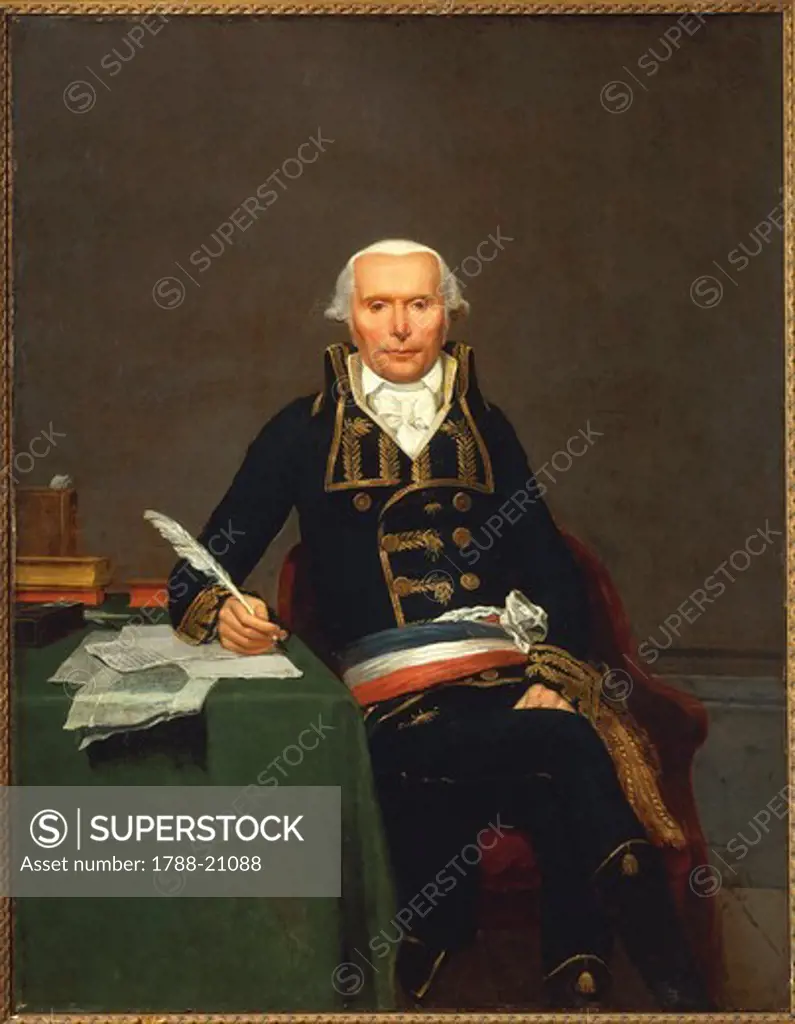 France, Bourg-en-Bresse, Portrait of J.Ph.Tardy-la-Carriere, delegate at Directory's Council of Five Hundred