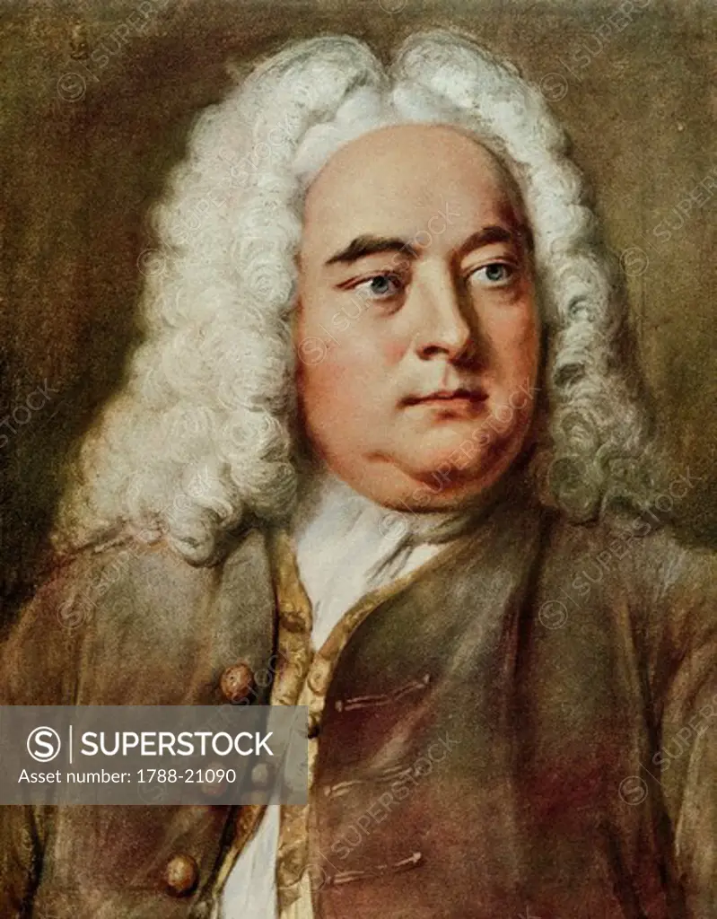 France, Paris, Portrait of German English composer George Frideric Handel (1685 - 1759)