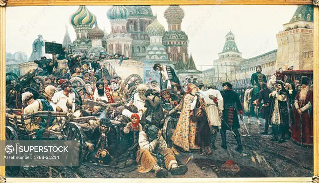 Russia, Moscow, The Morning of the Execution of the Streltsy, painting