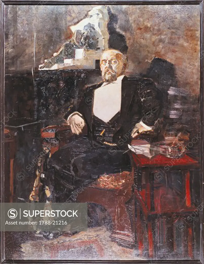 Russia, Portrait of Savva Mamontov, Russian Patron of Private Russian Opera