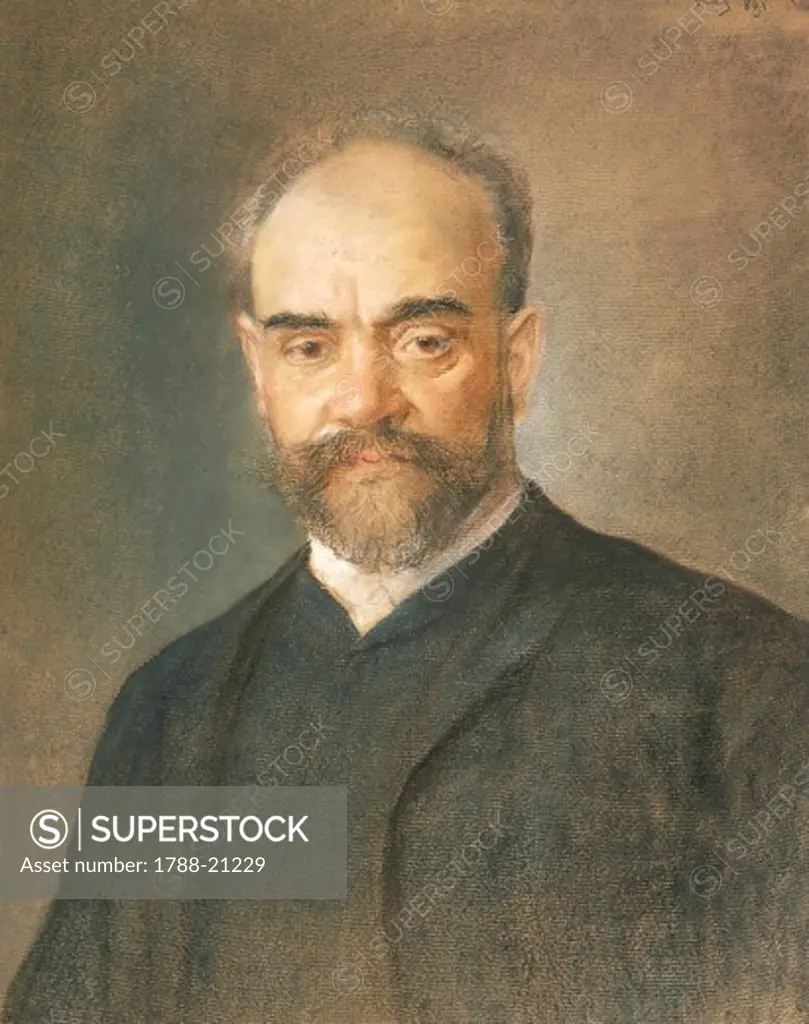 Czech Republic, Prague, Portrait of Czech composer, Antonin Dvorak