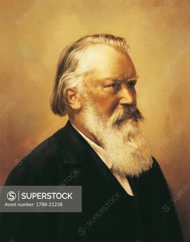 Germany, Portrait of German composer and pianist, Johannes Brahms