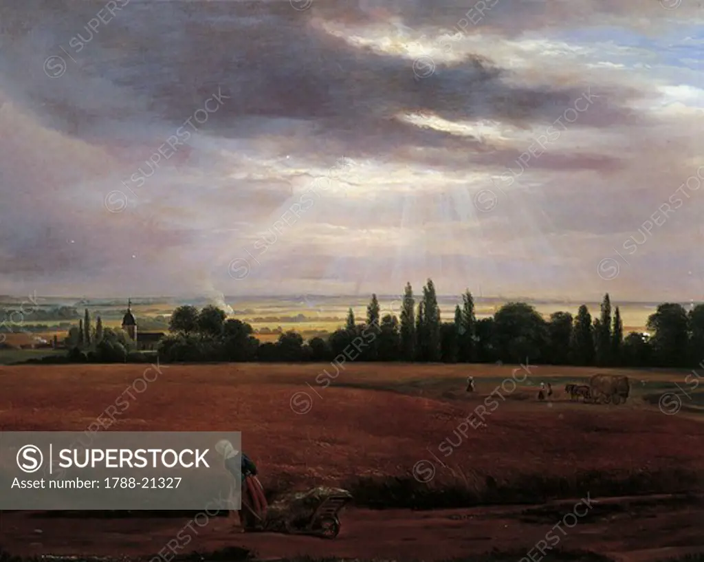 Germany, painting of countryside near Dresden