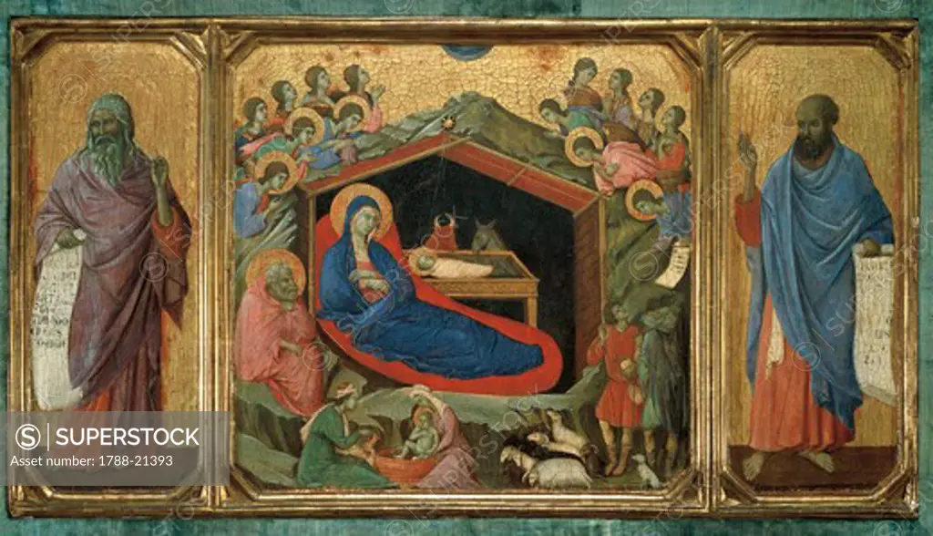 USA, Washington, Nativity, Predella panel of Altar-Piece of Maesta di Siena