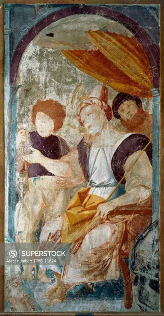 Italy, Varallo, painting fragment of The Flagellation