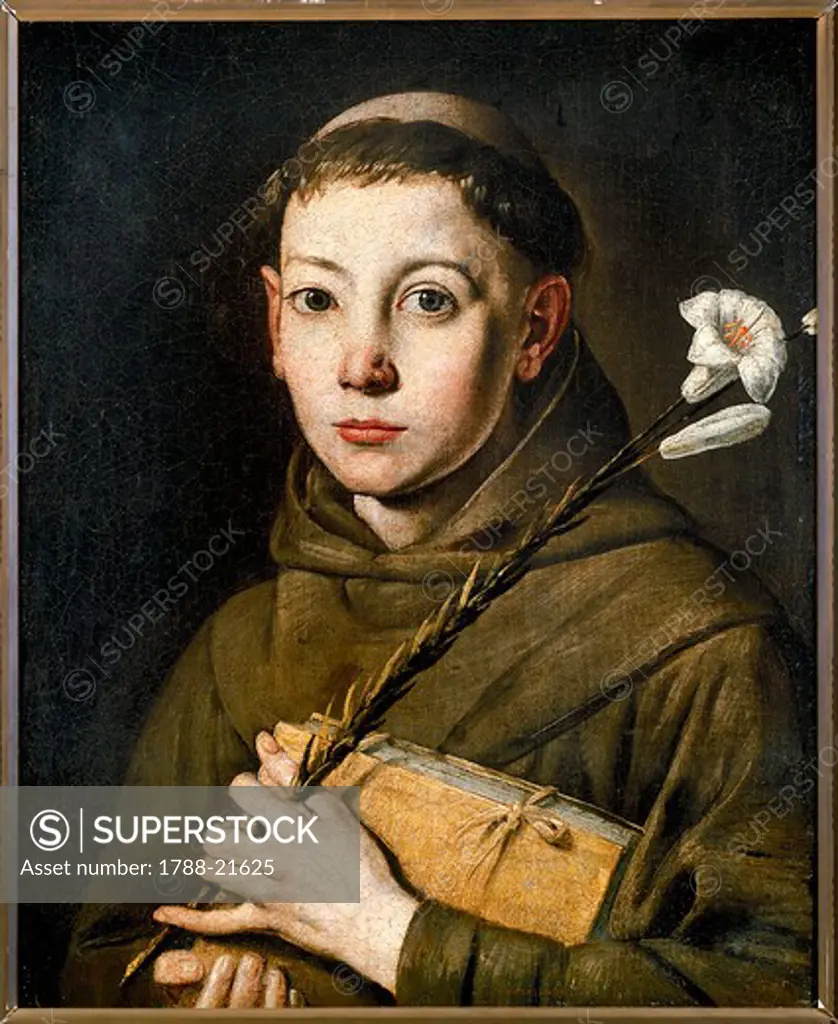 Italy, Varallo, painting of Saint Anthony
