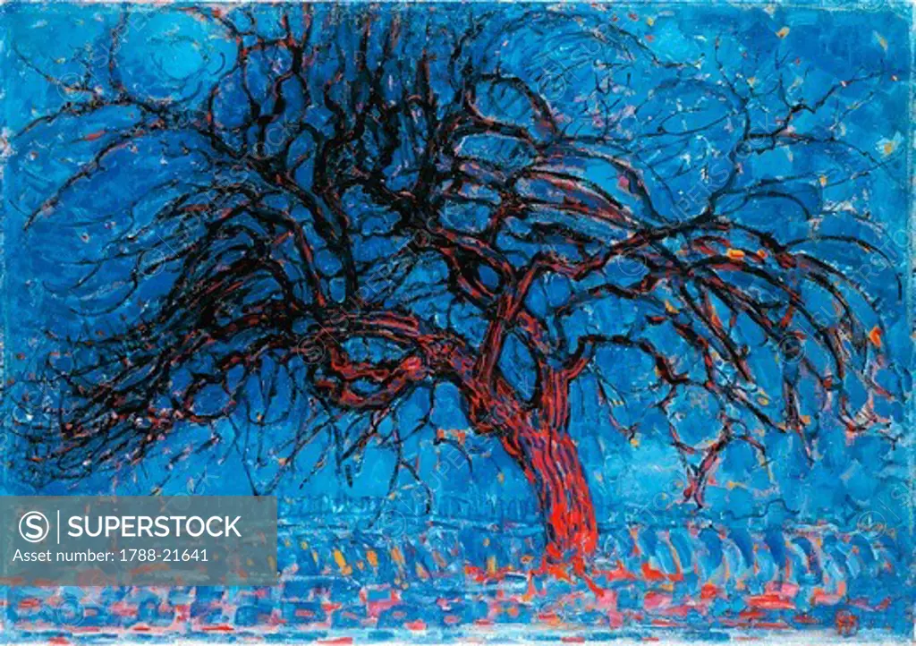Netherlands, The Hague, painting of The red tree