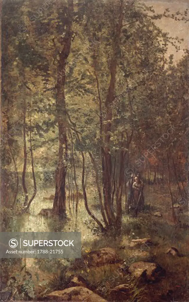 Italy, Genova, painting, In the wood