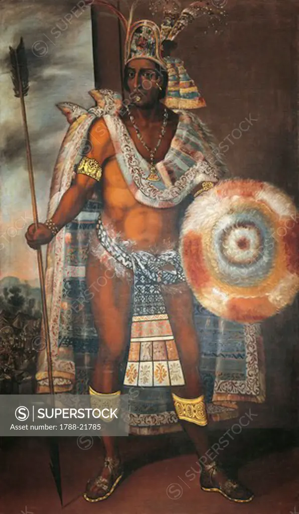 Mexico, portrait of Moctezuma II Aztec Emperor